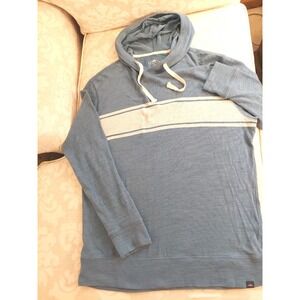 Faherty Men's Sunwashed Organic Cotton Hoodie Light Blue/Cream Sz L NEW! $98